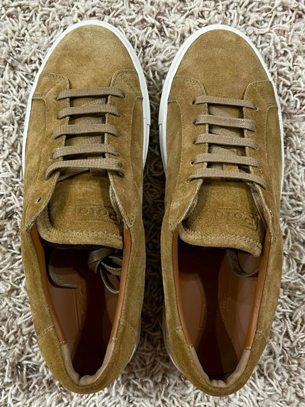 Polo Ralph Lauren Men’s Jermain Lux Suede Leather Sneakers Shoes, Size 7.5 (New) - Picture 7 of 16